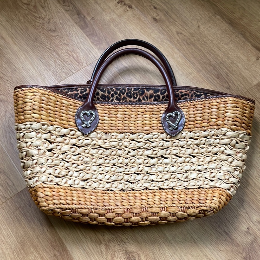 Brighton Shellie Large Woven Straw Tote Bag